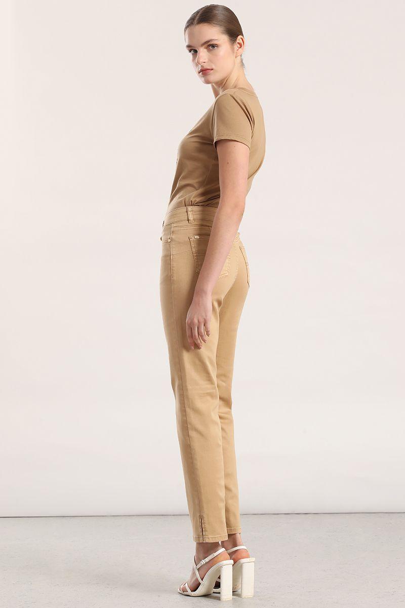 Jeans color, slim, push up mujer Liola beige-5