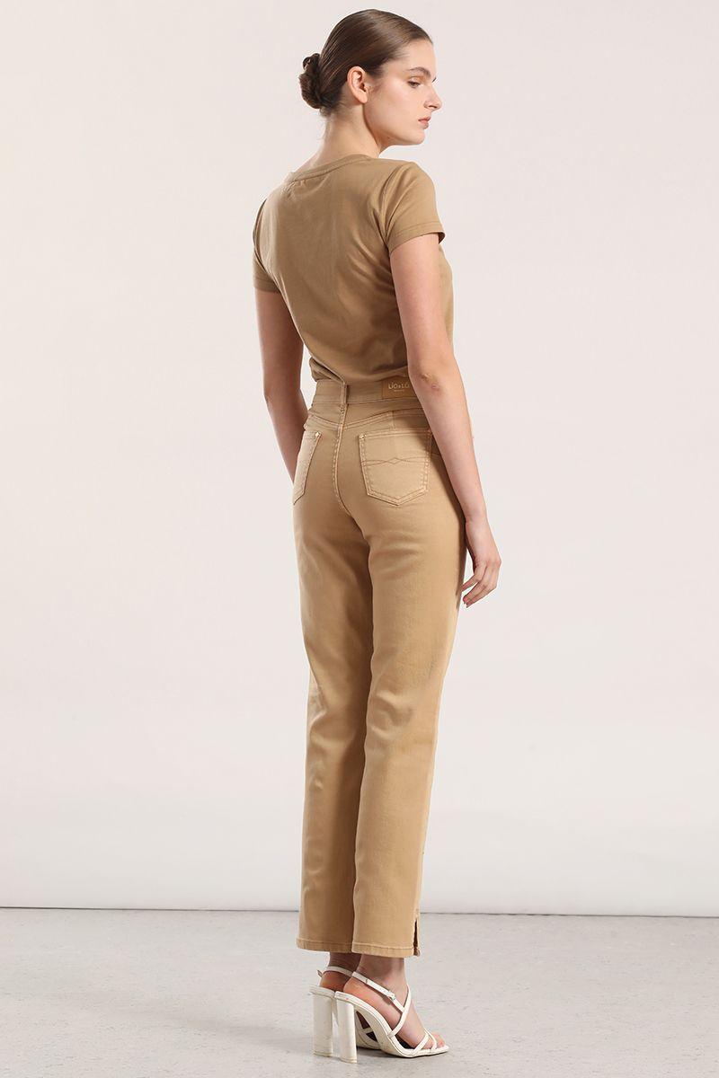 Jeans color, slim, push up mujer Liola beige-6