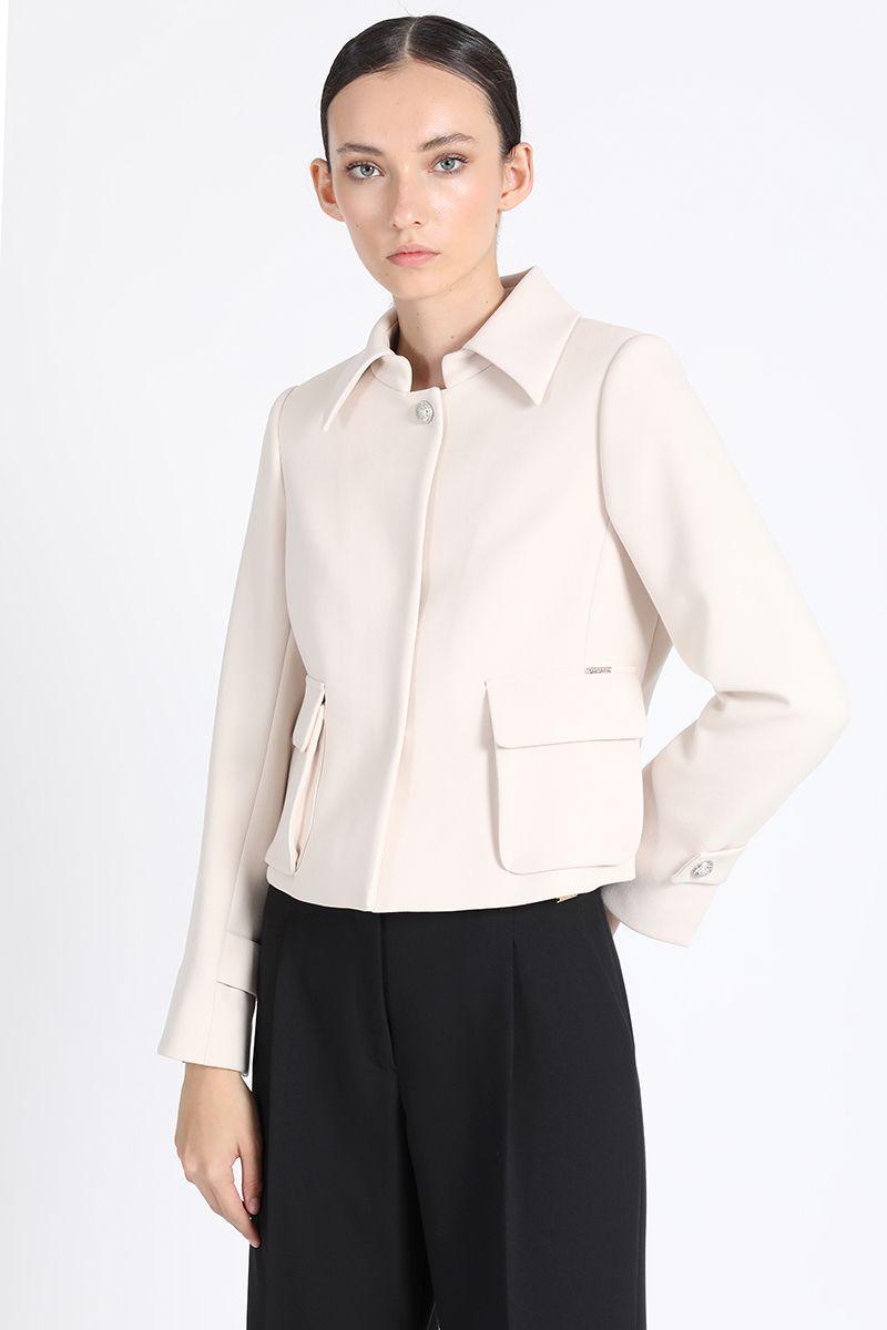 Chaqueta Corta Cargo, Crudo Liola-0