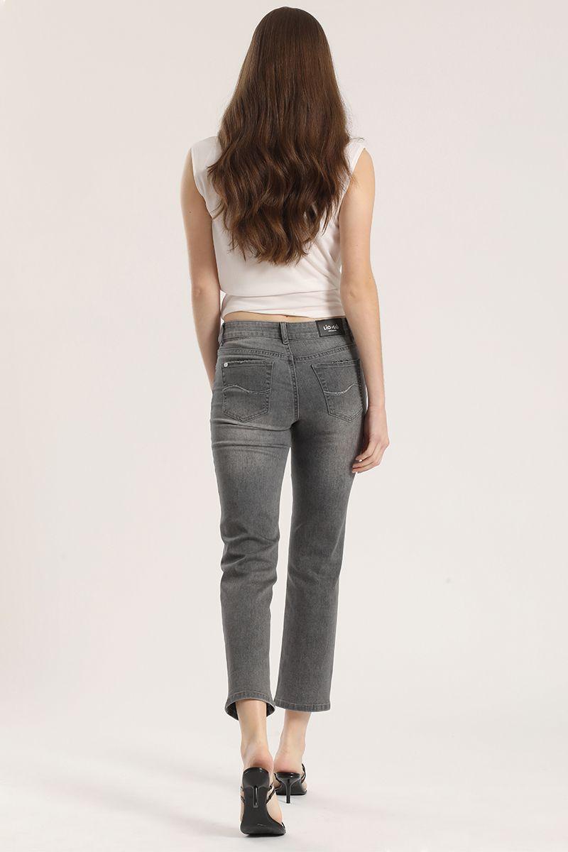 Jeans slim denim liola mujer gris-4