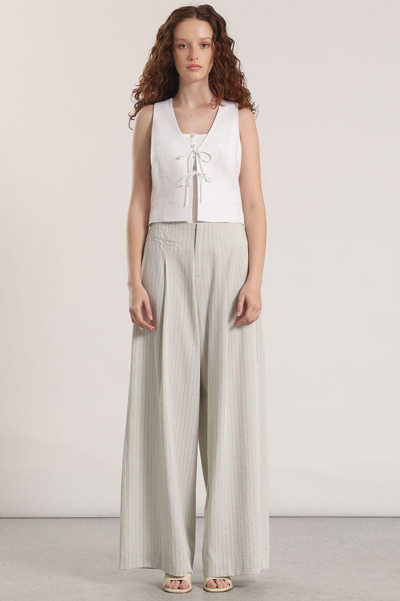Pantalón ancho liola mujer gris-0