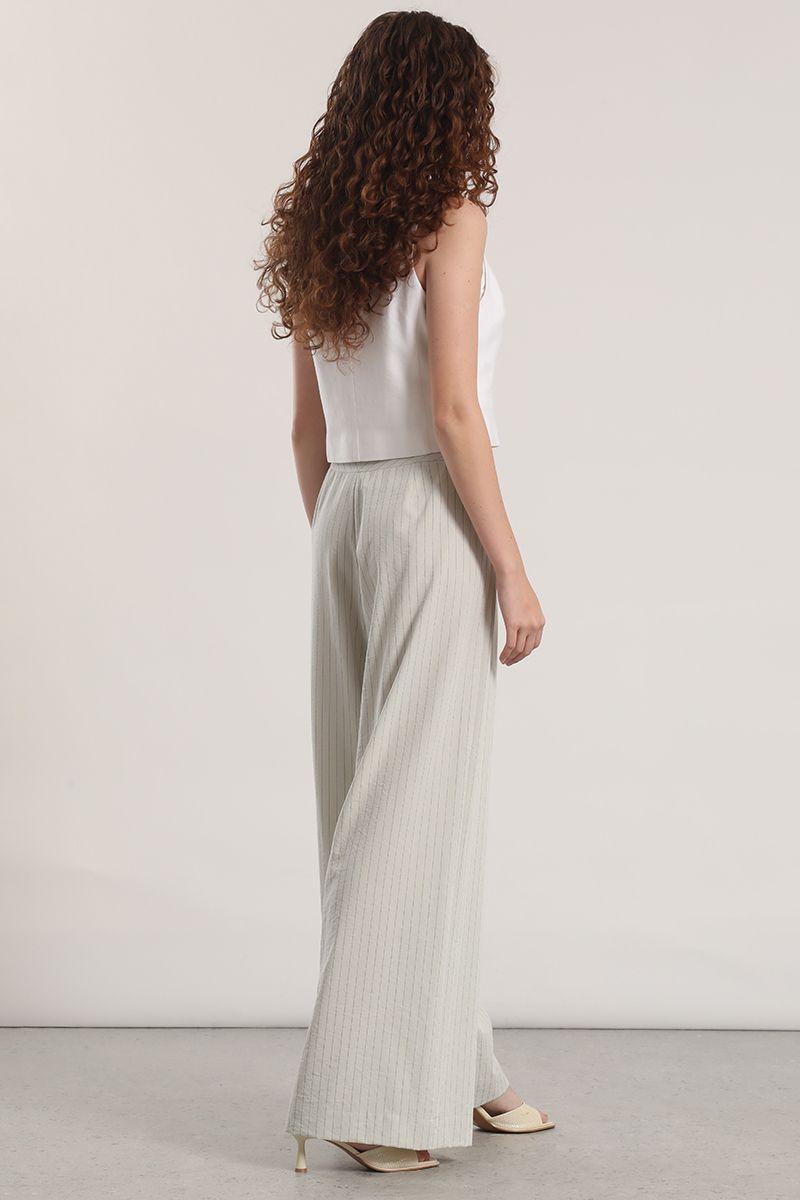Pantalón ancho liola mujer gris-4