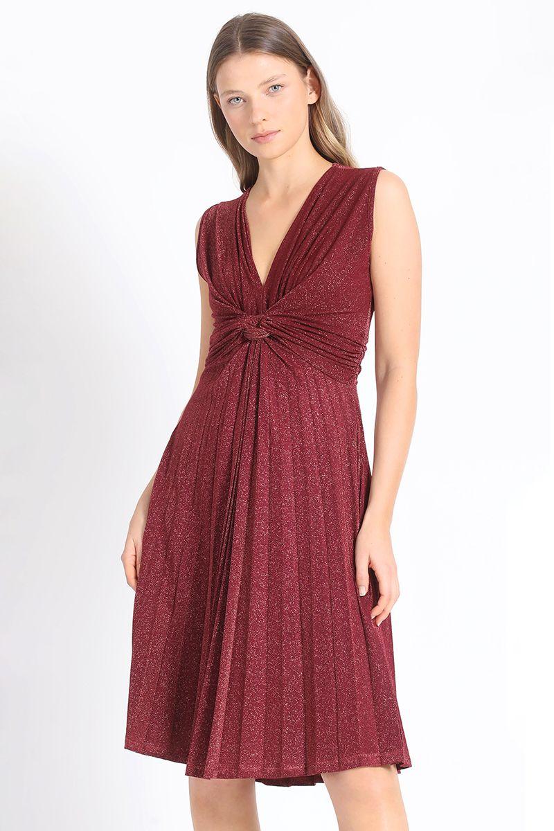 Vestido Midi Vino Liola-2