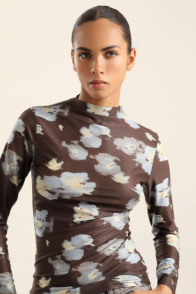 Top Malla Estampado Floral, Cafe Liola-2