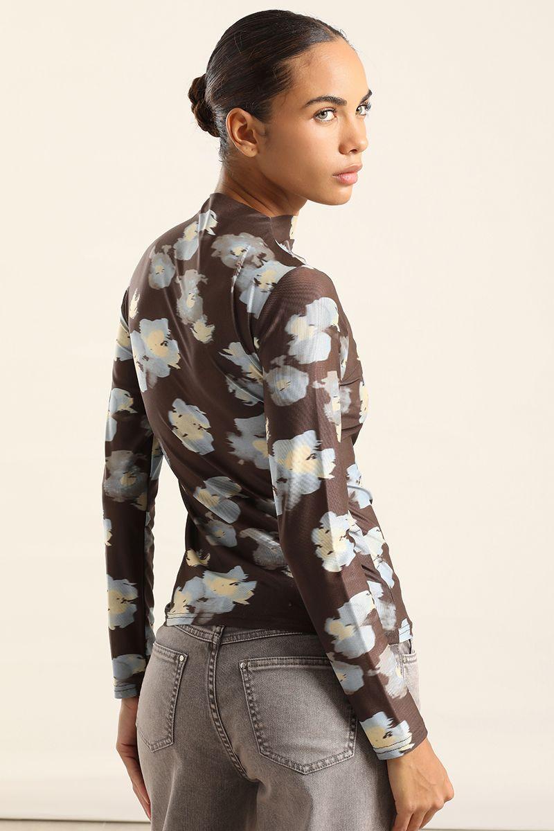 Top Malla Estampado Floral, Cafe Liola-3