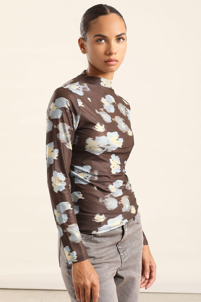 Top Malla Estampado Floral, Cafe Liola-4