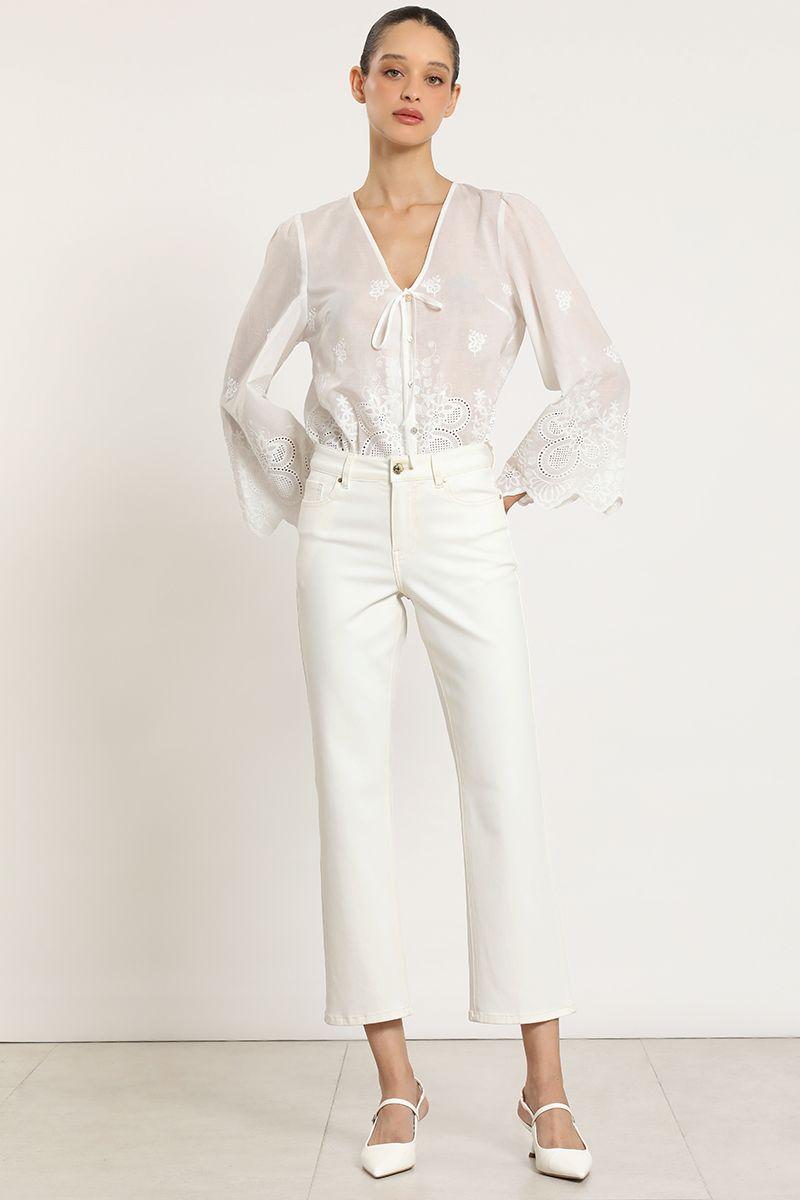 Jeans color slim, crudo Liola-2