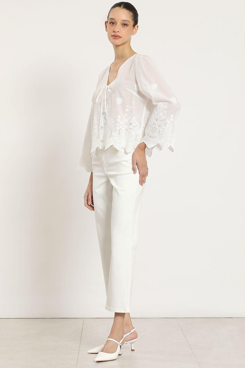 Jeans color slim, crudo Liola-3