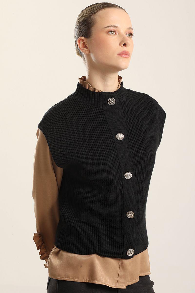 Cardigan punto, negro Liola-3