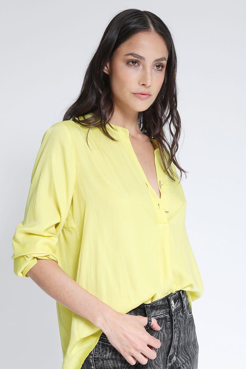 Camisa Satin Pistacho Liola-0