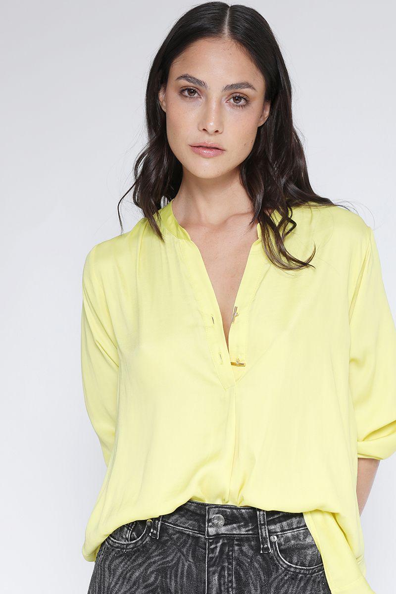 Camisa Satin Pistacho Liola-3