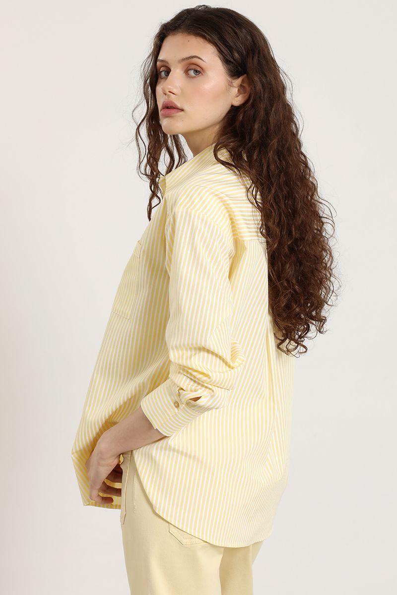 Blusa fantasia rayas, vainilla Liola-2