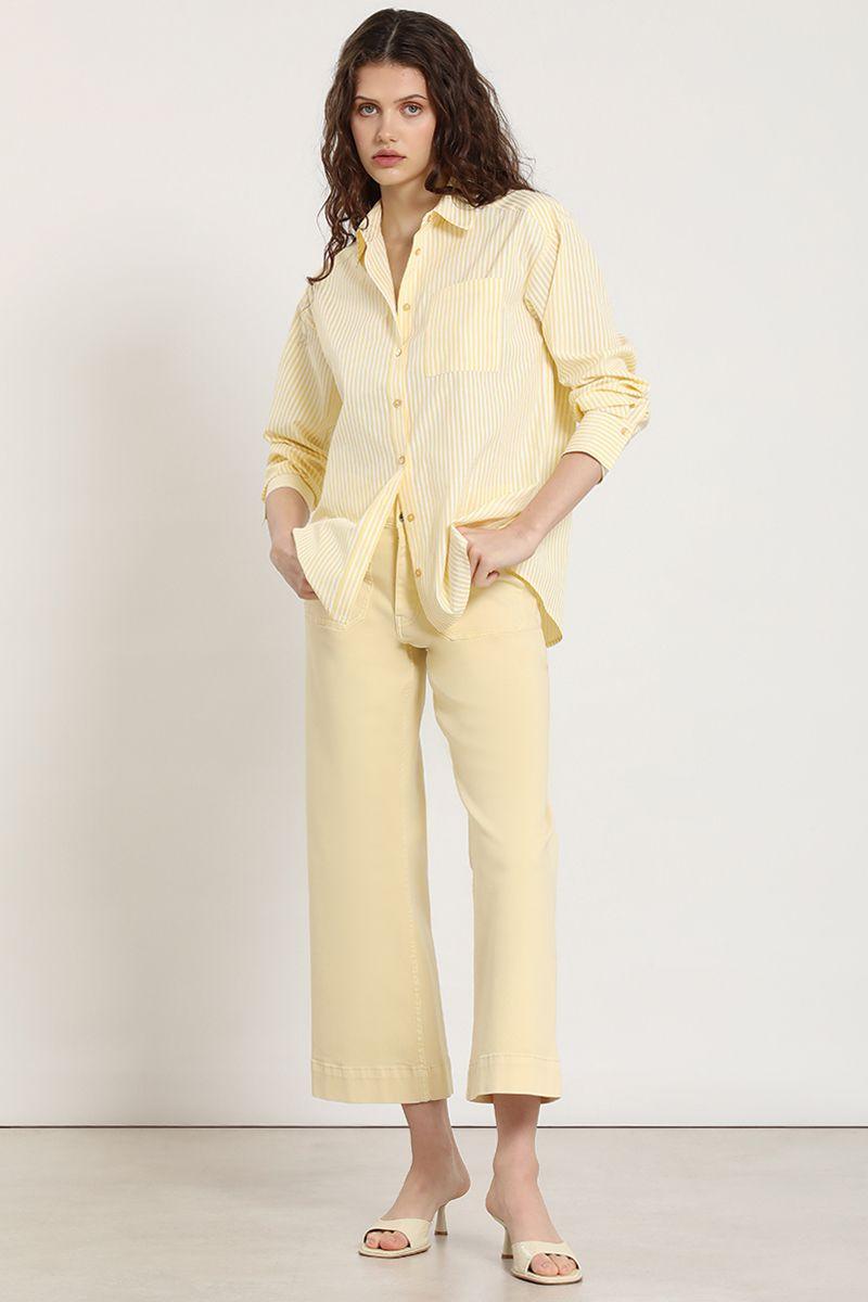 Blusa fantasia rayas, vainilla Liola-4