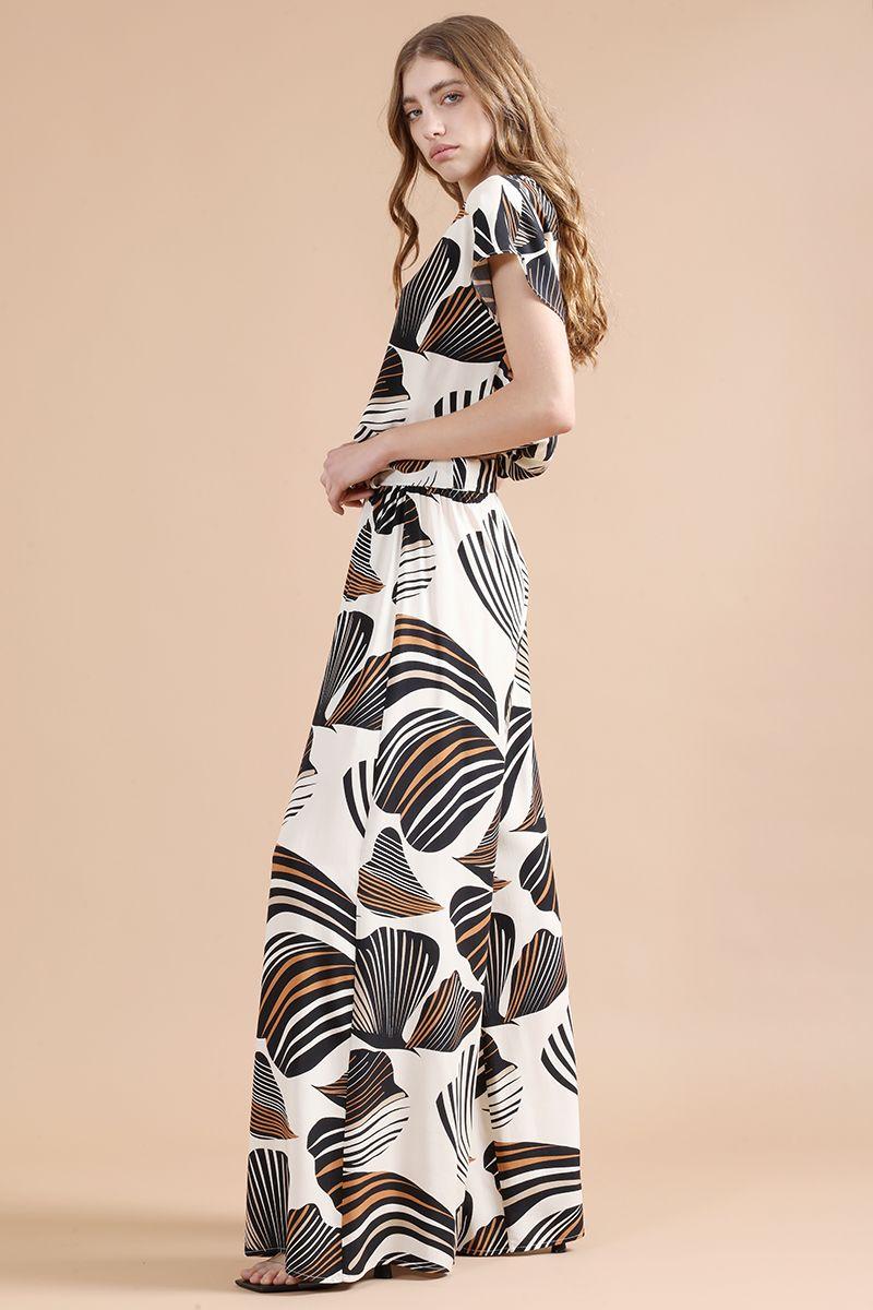 Pantalon Palazzo, Estampado, Colección Italia Liola-2