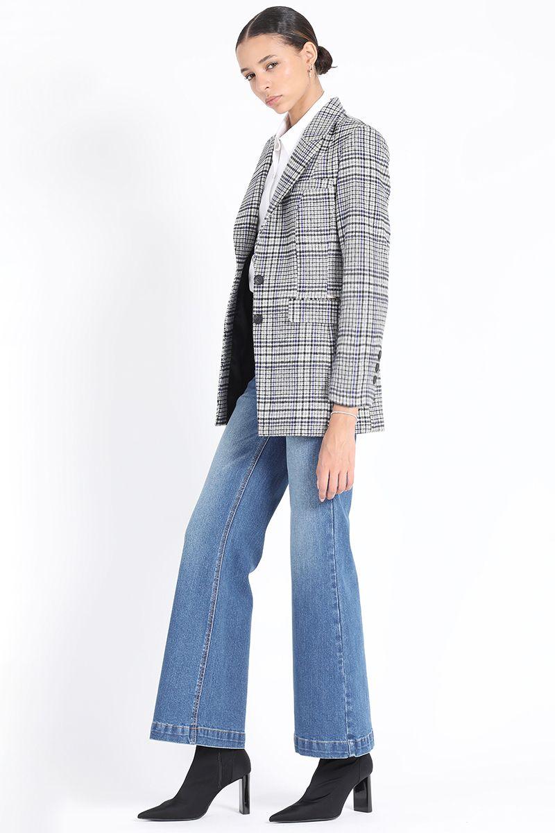 Blazer Principe De Gales, Azul Liola-2