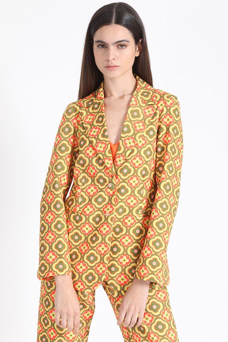 Blazer Estampado Verde Liola-0