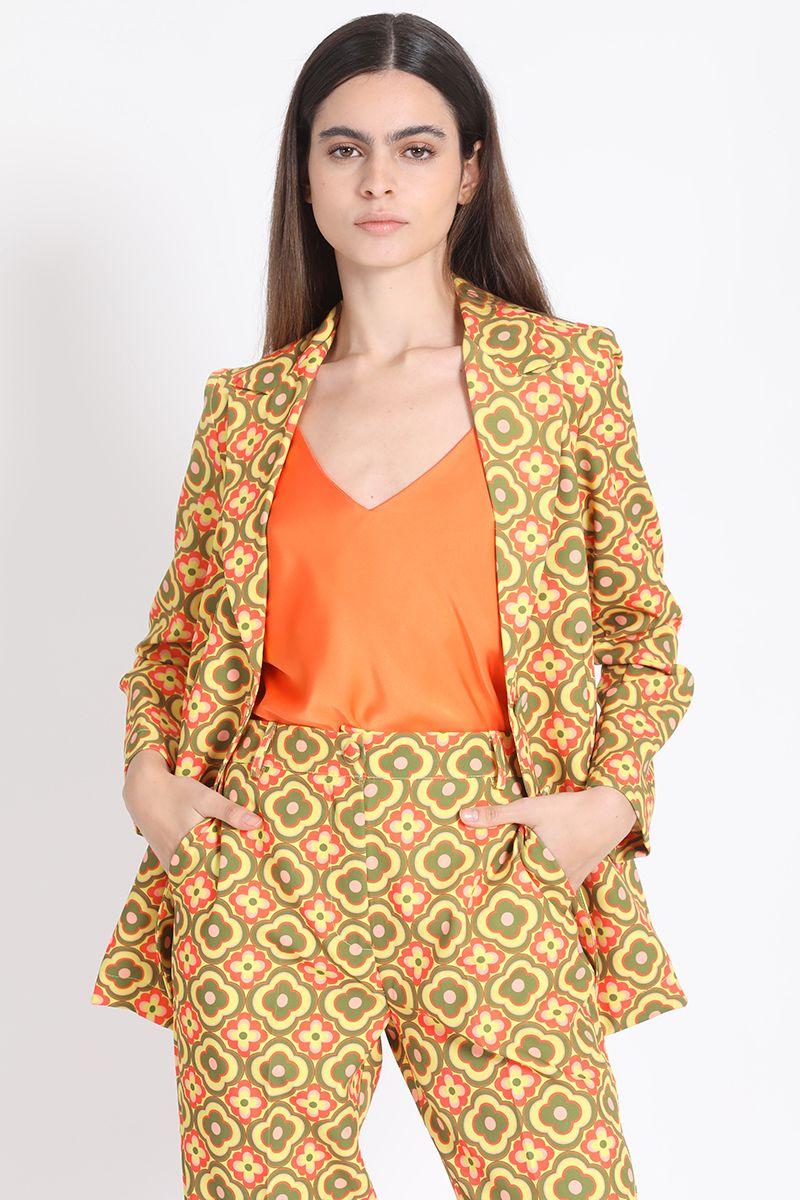Blazer Estampado Verde Liola-2