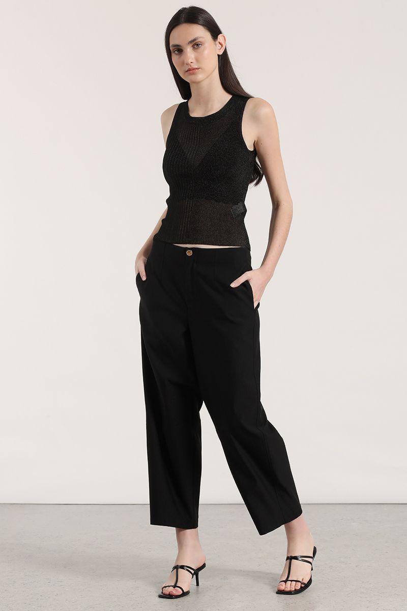 Pantalón balloon liola mujer negro-2