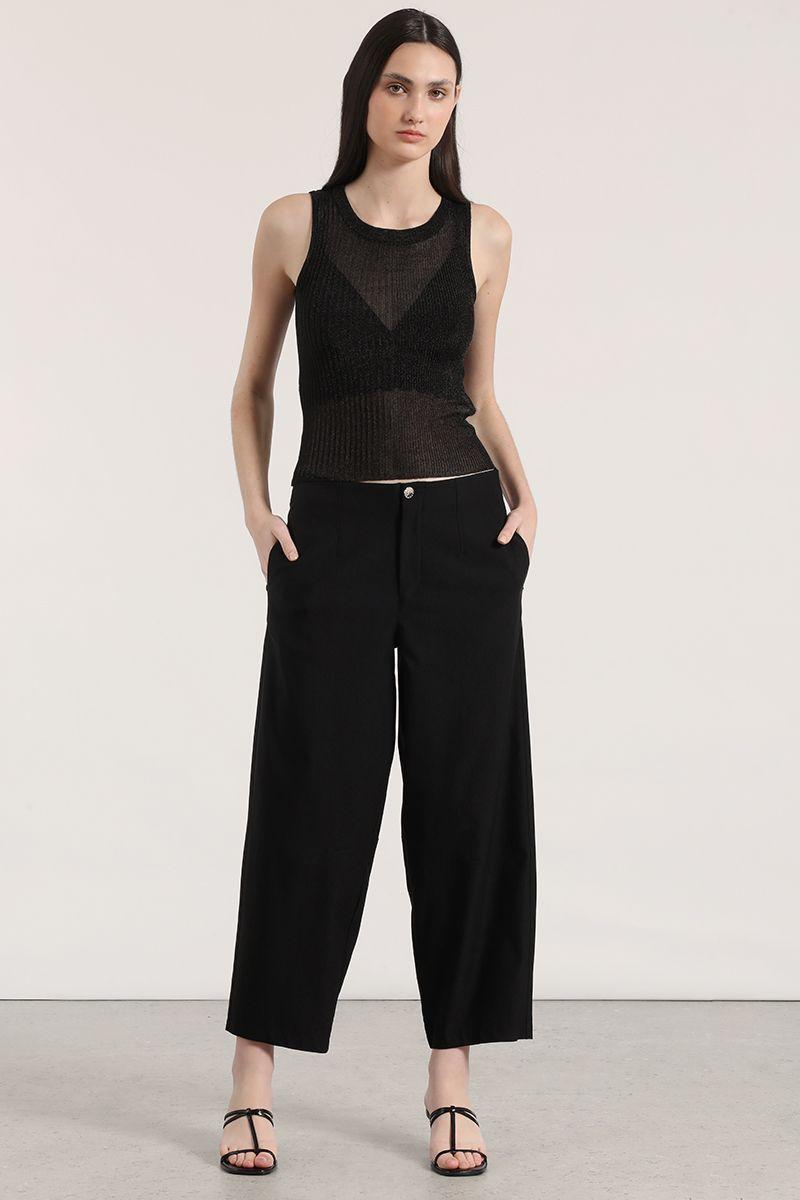 Pantalón balloon liola mujer negro-3