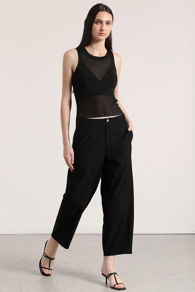 Pantalón balloon liola mujer negro-4