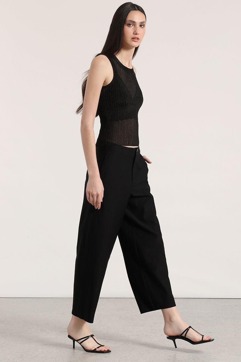 Pantalón balloon liola mujer negro-5