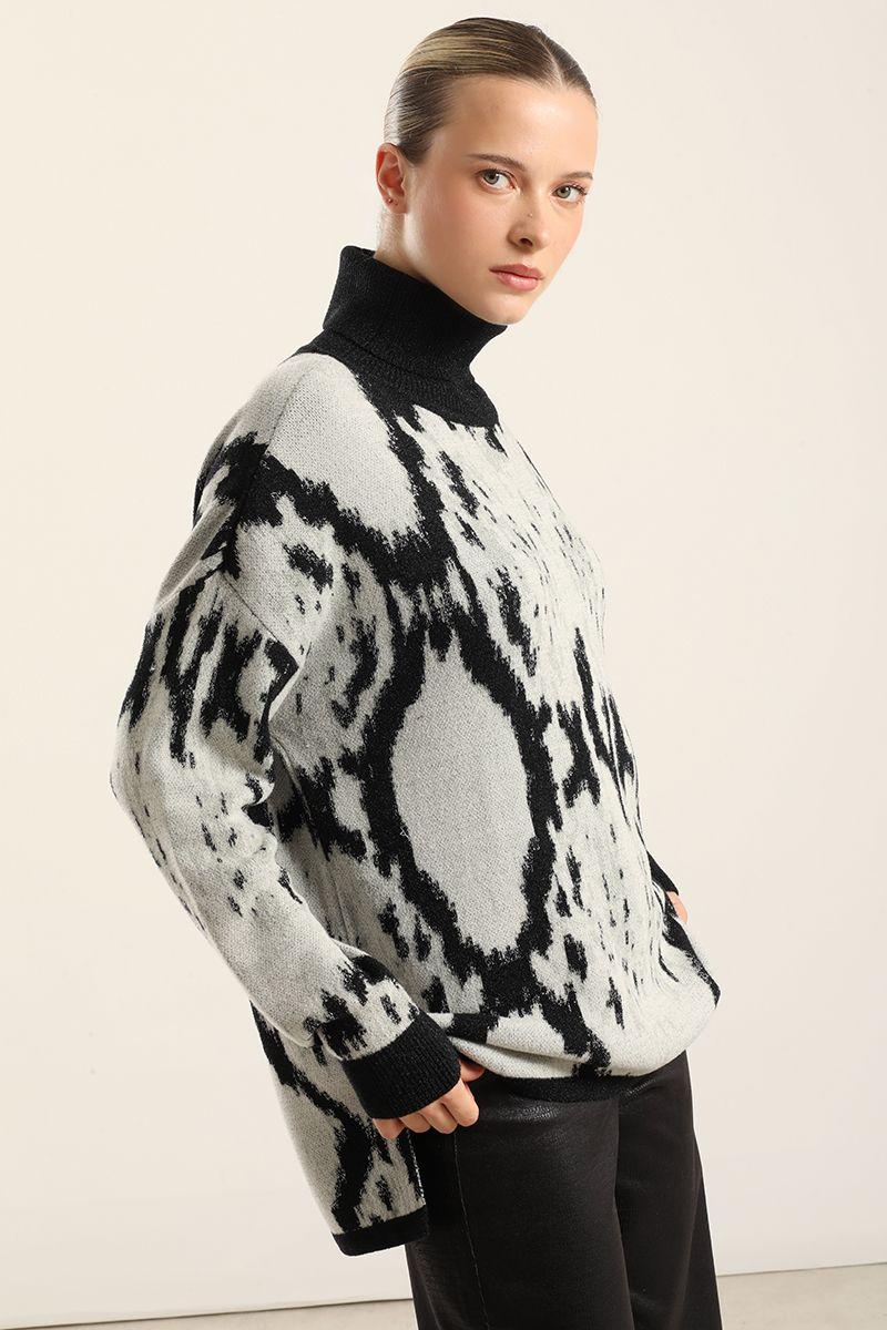 Jersey Punto Fantasia Lurex, Negro Liola-4