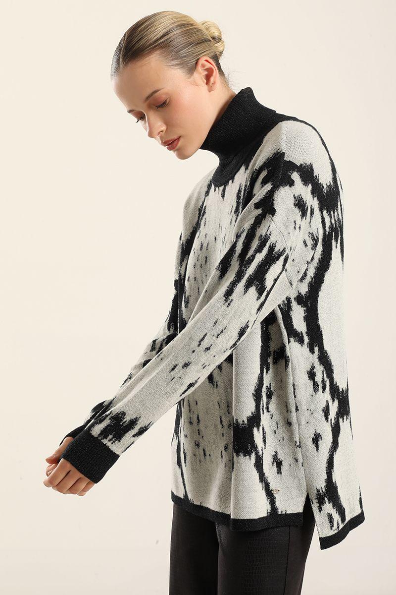 Jersey Punto Fantasia Lurex, Negro Liola-5