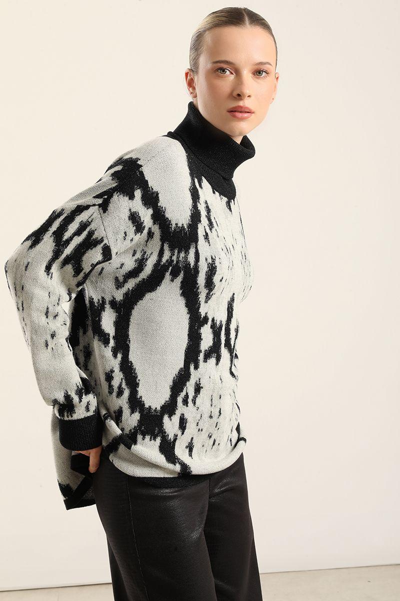 Jersey Punto Fantasia Lurex, Negro Liola-6