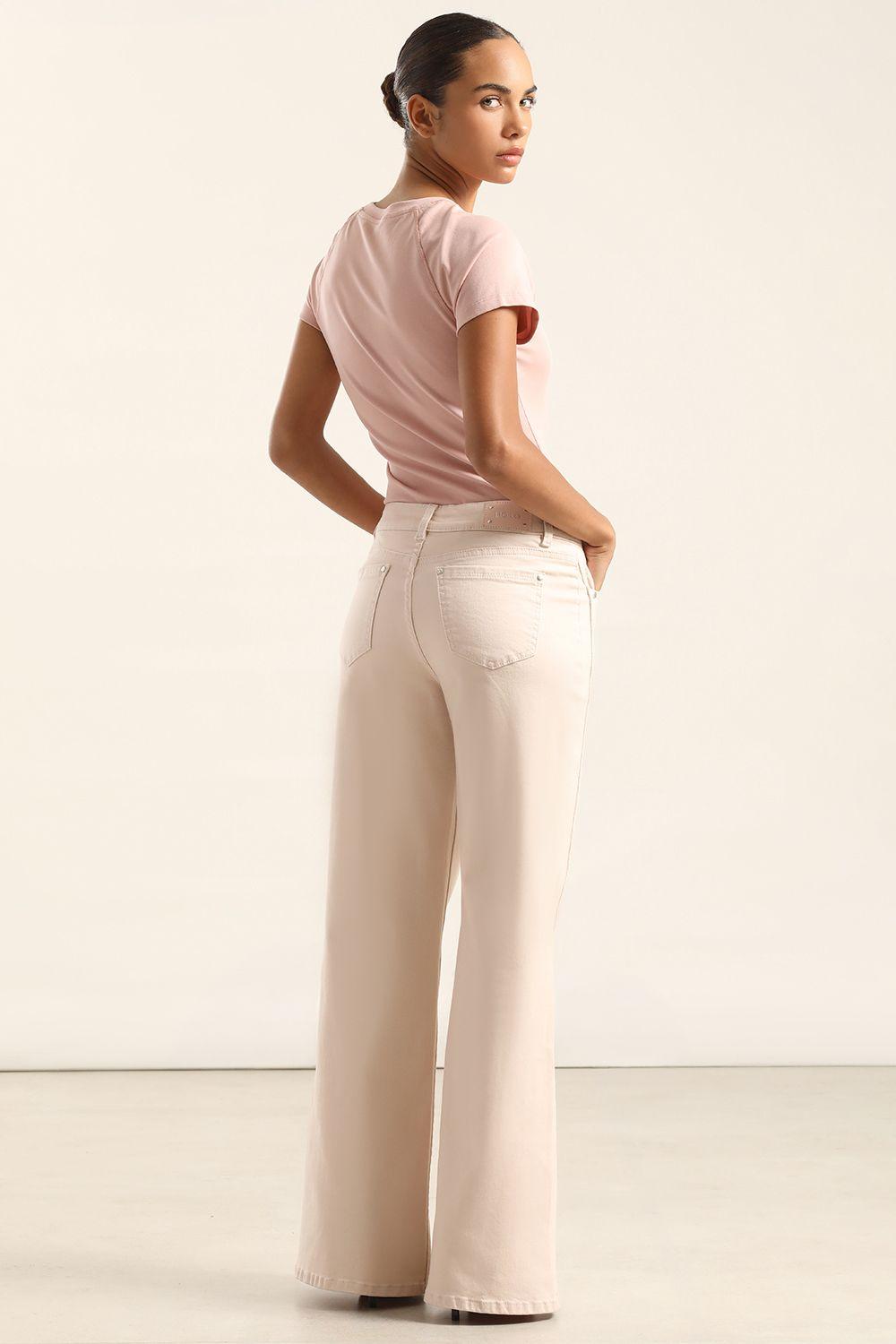Jeans Color Palazzo, Rosa Liola-2