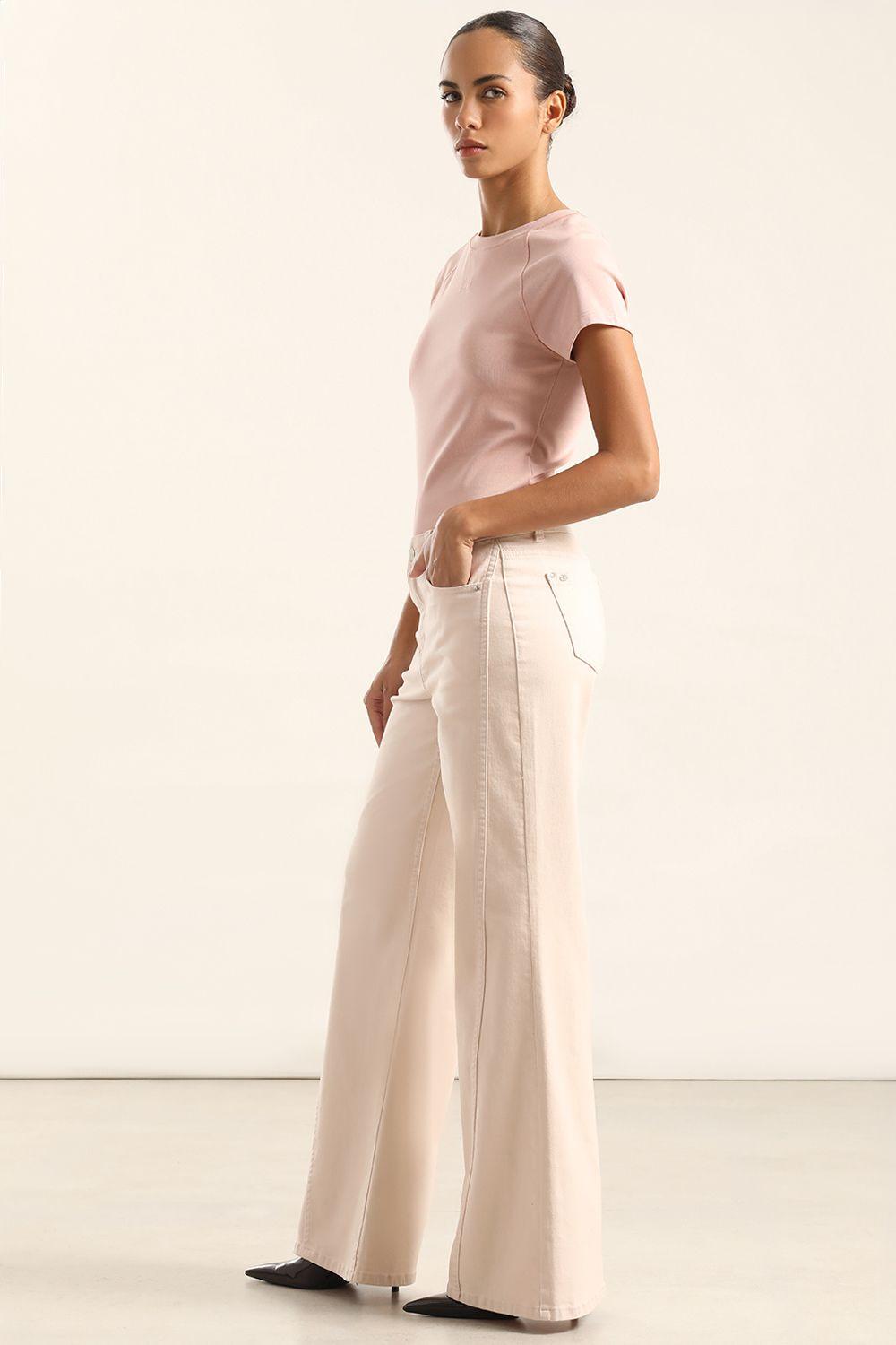 Jeans Color Palazzo, Rosa Liola-3