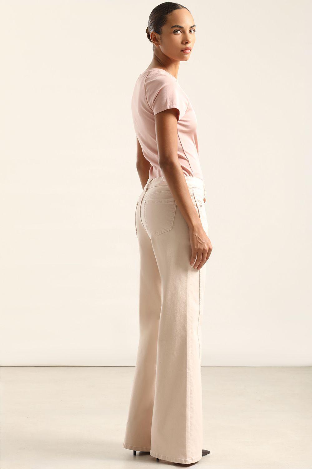 Jeans Color Palazzo, Rosa Liola-4
