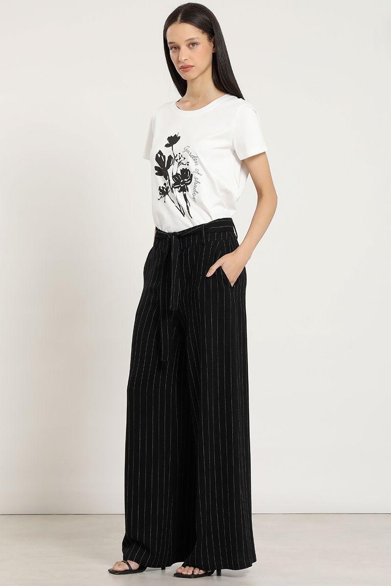Polera estampado flores, bordado, crudo Liola-4