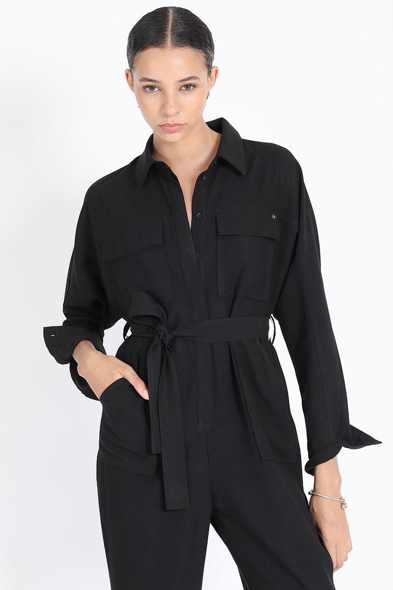 Enterito Recto Cargo, Cruce Frontal, Negro Liola-5