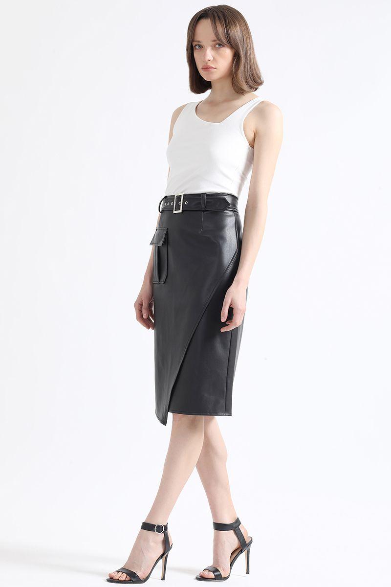 Polera Algodón Spandex Escote Asimetrico, Crudo Liola-4