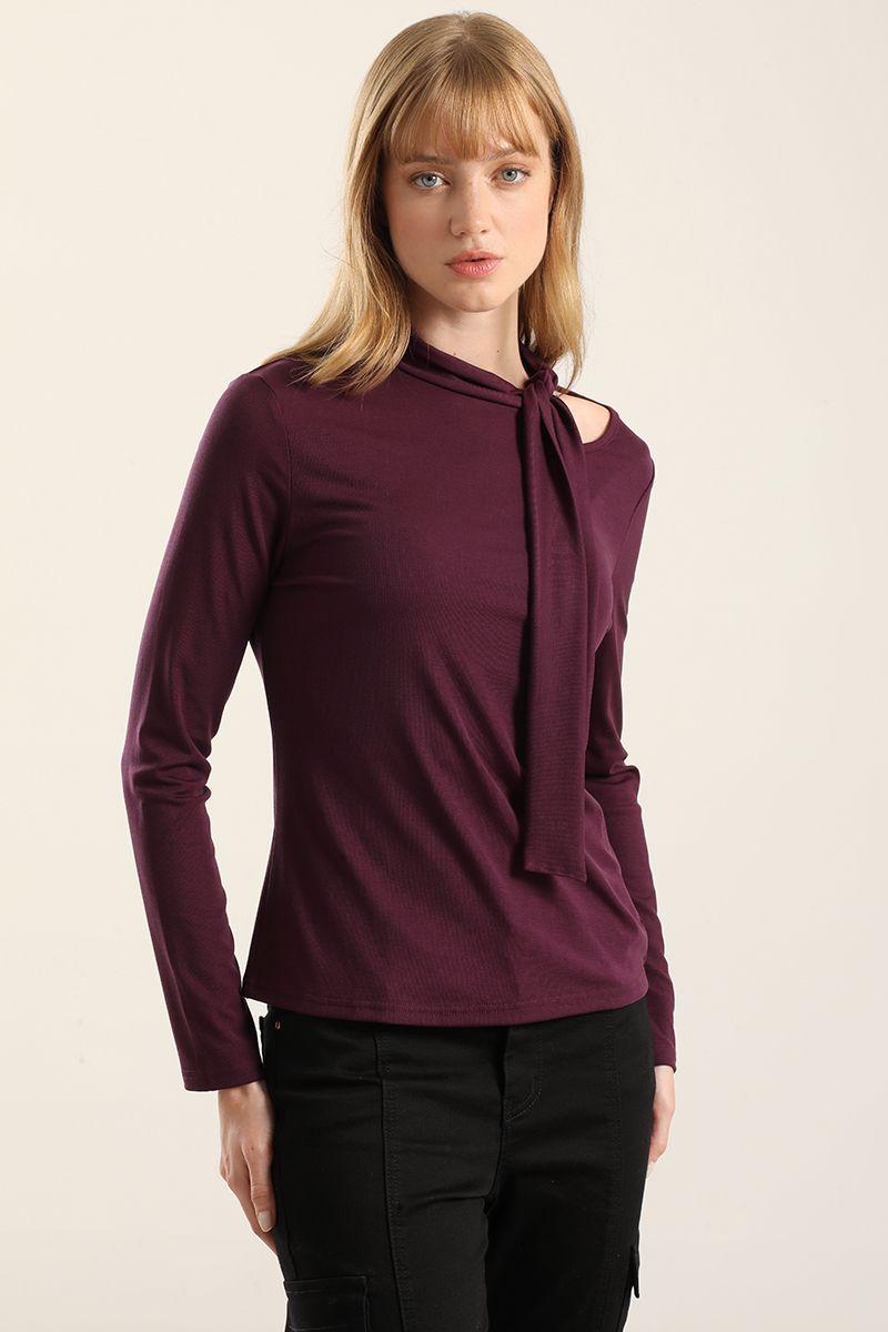 Top Cuello Fantasia Lazada, Ciruela Liola-0