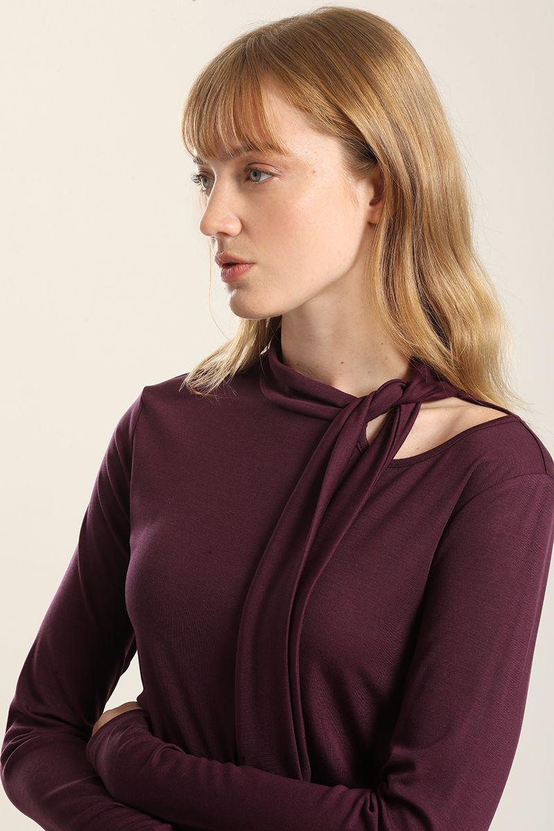 Top Cuello Fantasia Lazada, Ciruela Liola-2