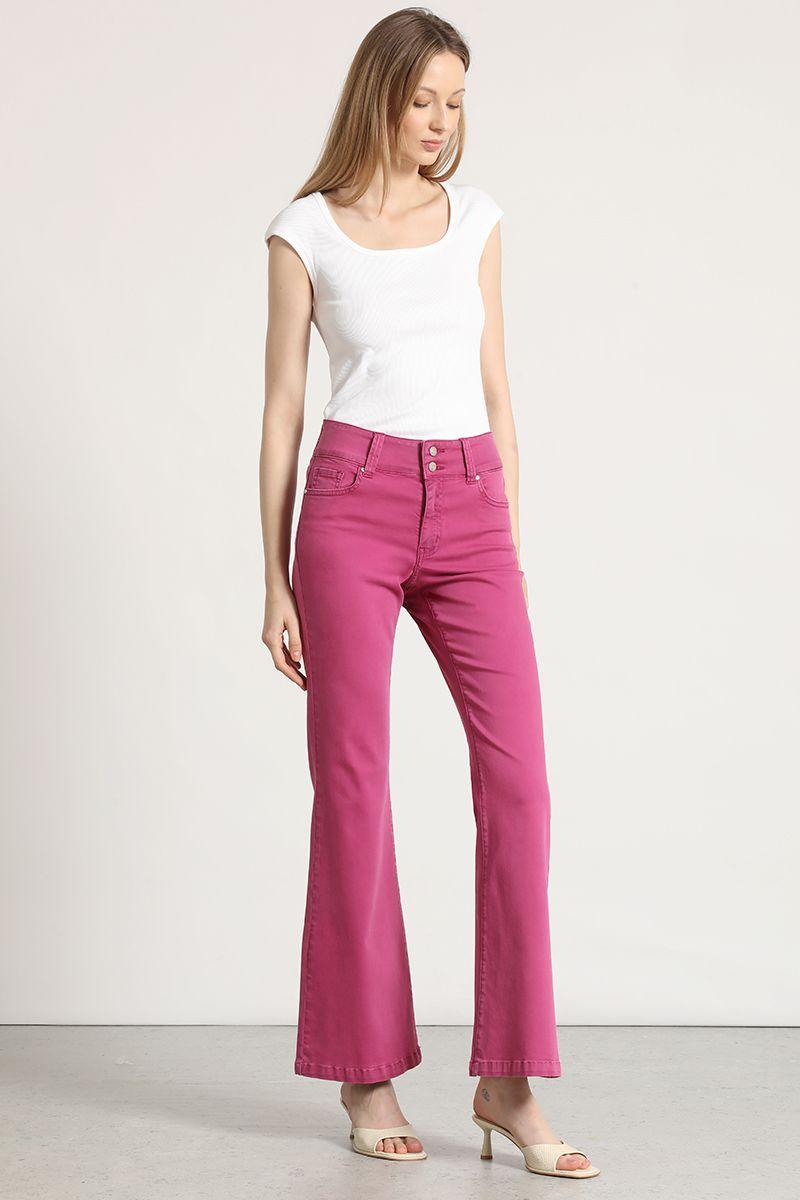 Jeans flare liola mujer violeta-0