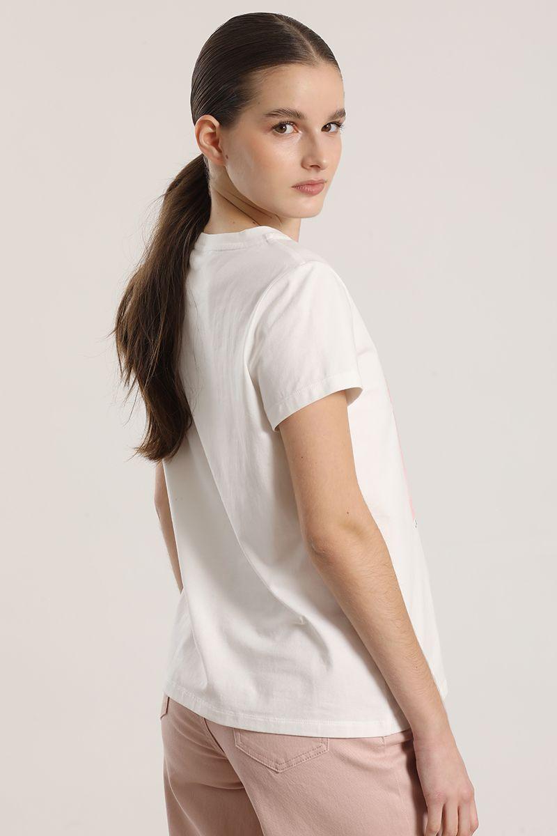 Polera estampado flores liola mujer crudo-4