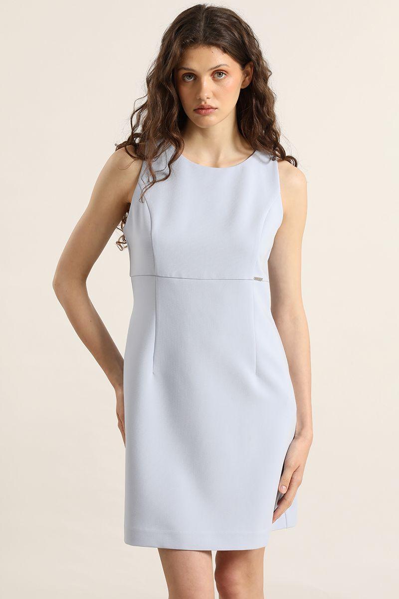 Vestido corto, jumper, celeste Liola-0