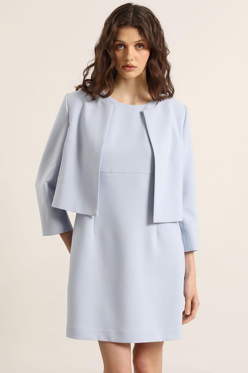 Vestido corto, jumper, celeste Liola-1