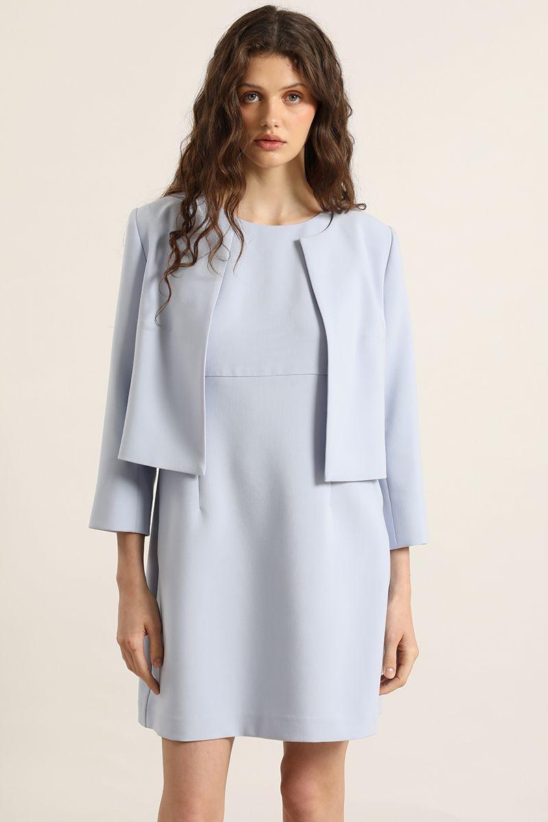 Vestido corto, jumper, celeste Liola-4
