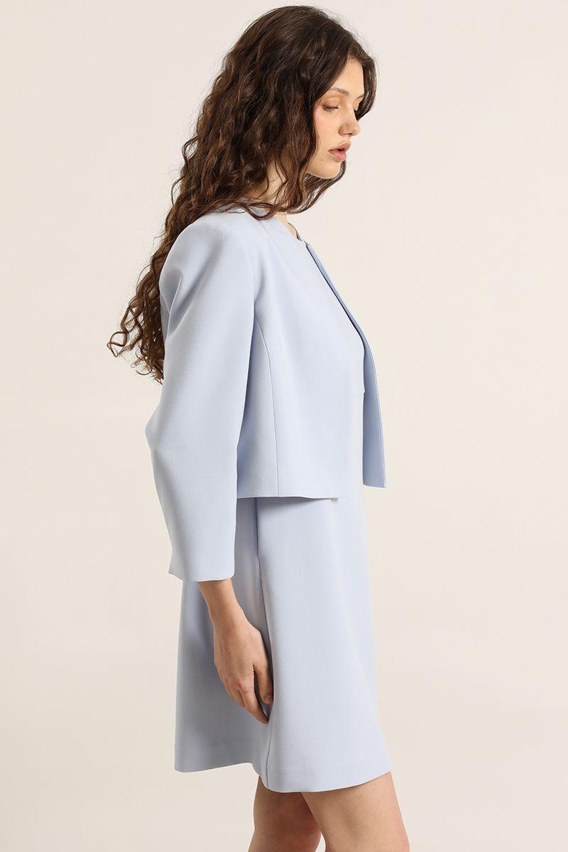 Vestido corto, jumper, celeste Liola-6
