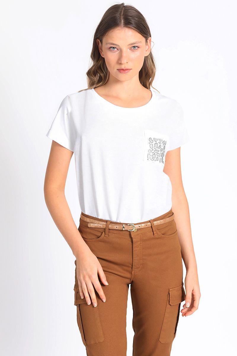 Polera Estampado Leopardo Crudo Liola-0