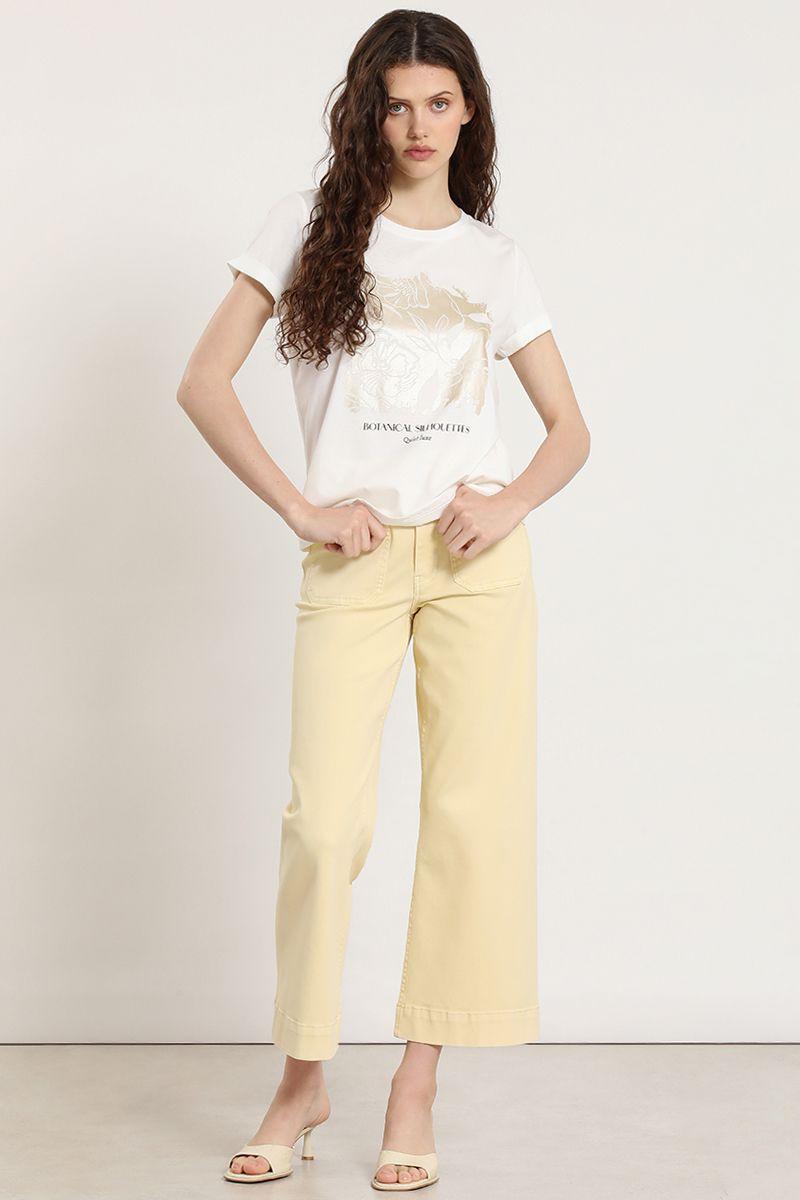 Polera estampado botanical silhouette, crudo Liola-5