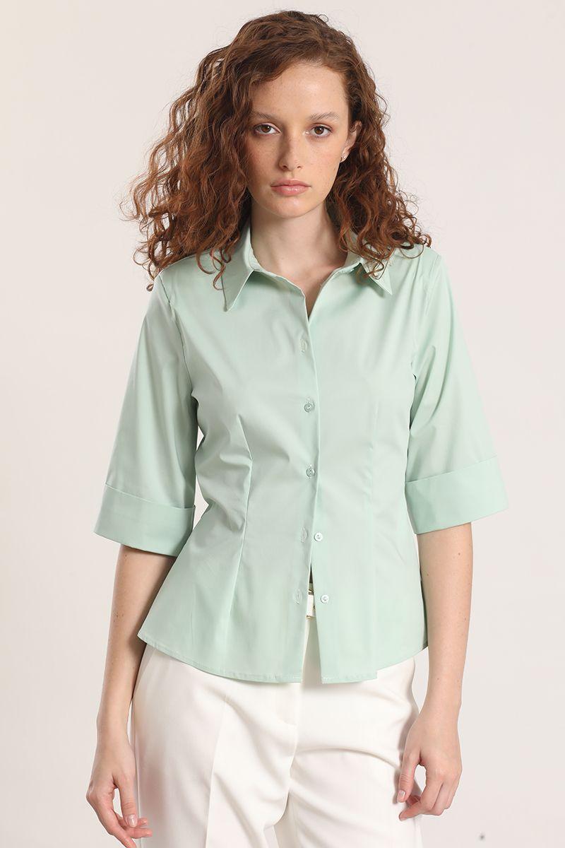 Blusa entallada Liola mujer verde-2