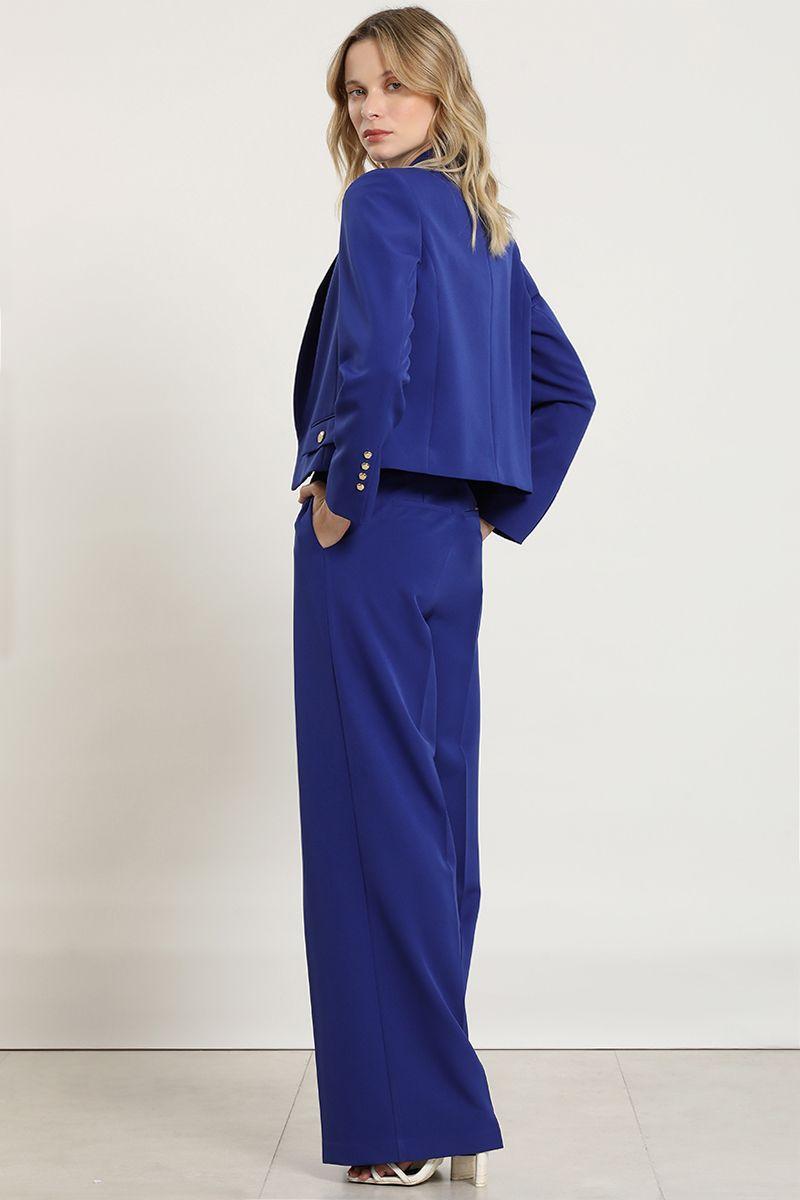Pantalon recto basico, azulino Liola-3