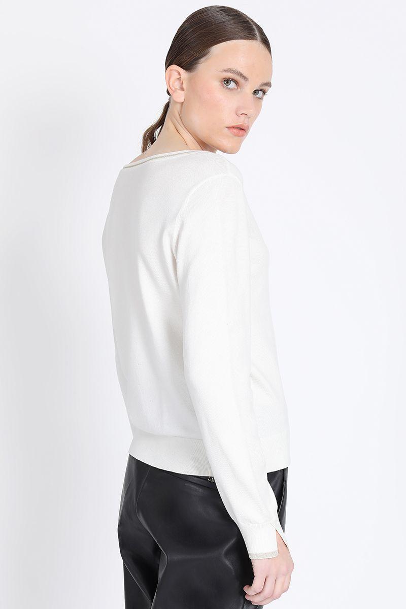 Tejido Punto Basico, Con Hilo Lurex, Crudo Liola-4