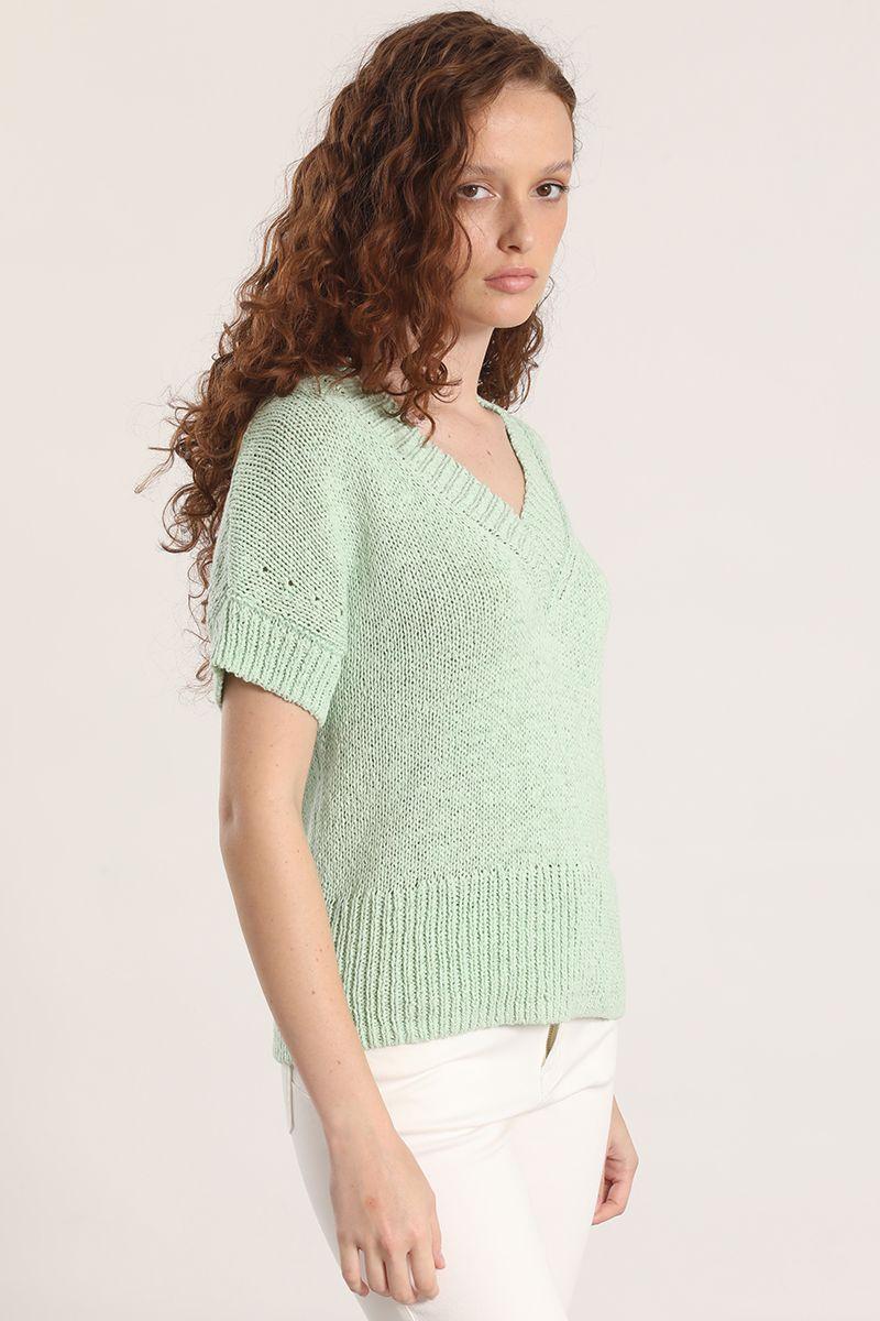 Tejido trenzado Liola mujer verde-3