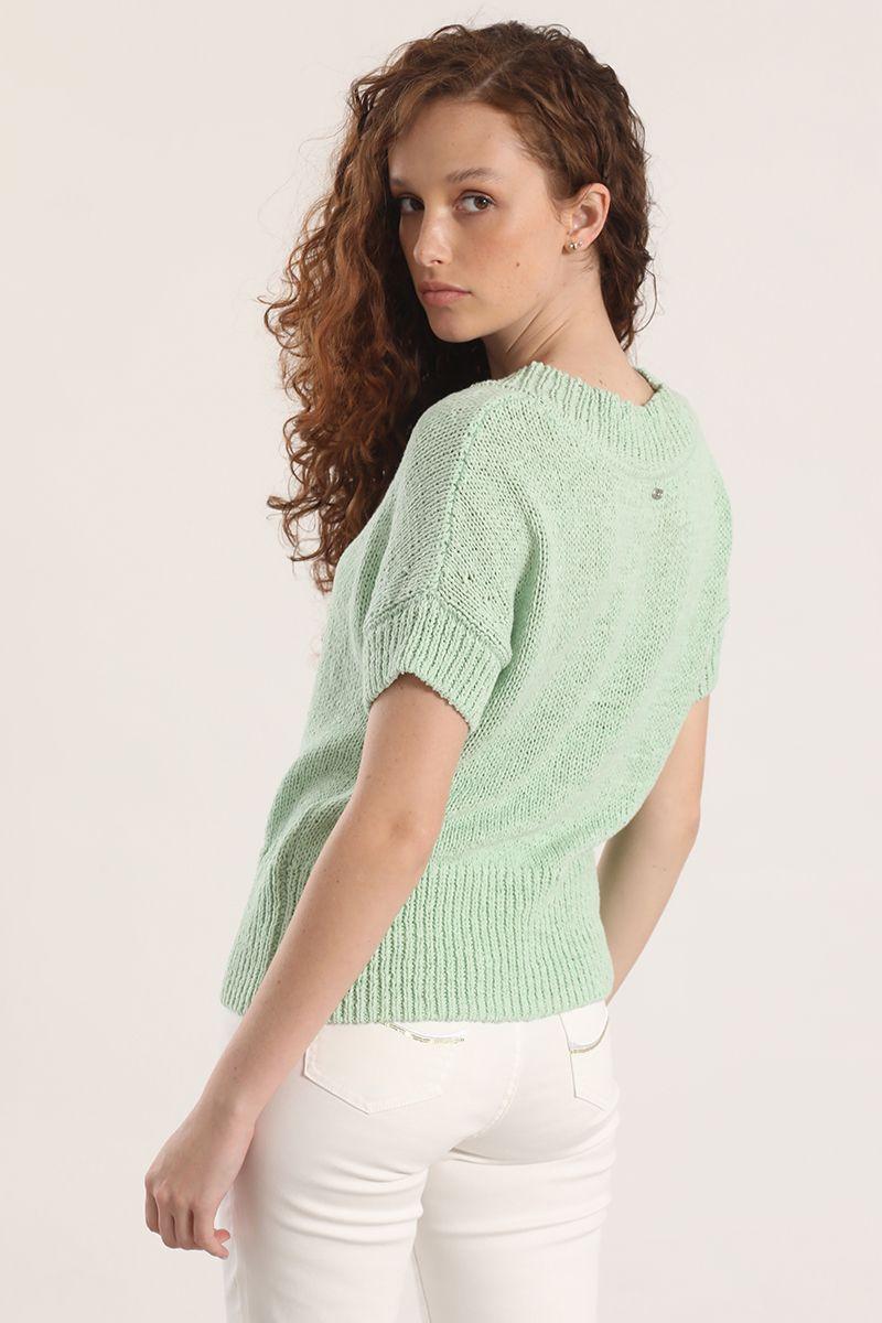 Tejido trenzado Liola mujer verde-5