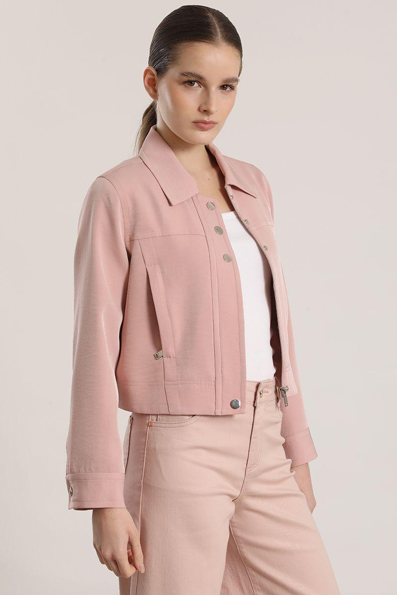 Chaqueta corta Liola mujer rosa-3